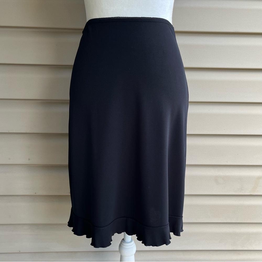 •GAP• Black Pull-On Knit Slip Skirt - Size Small